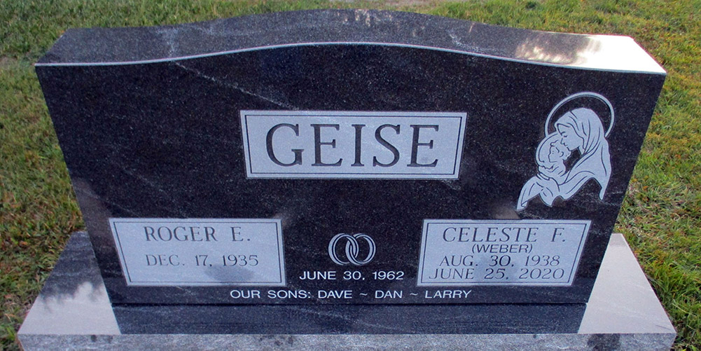 A Cemetery Headstone Made with Care