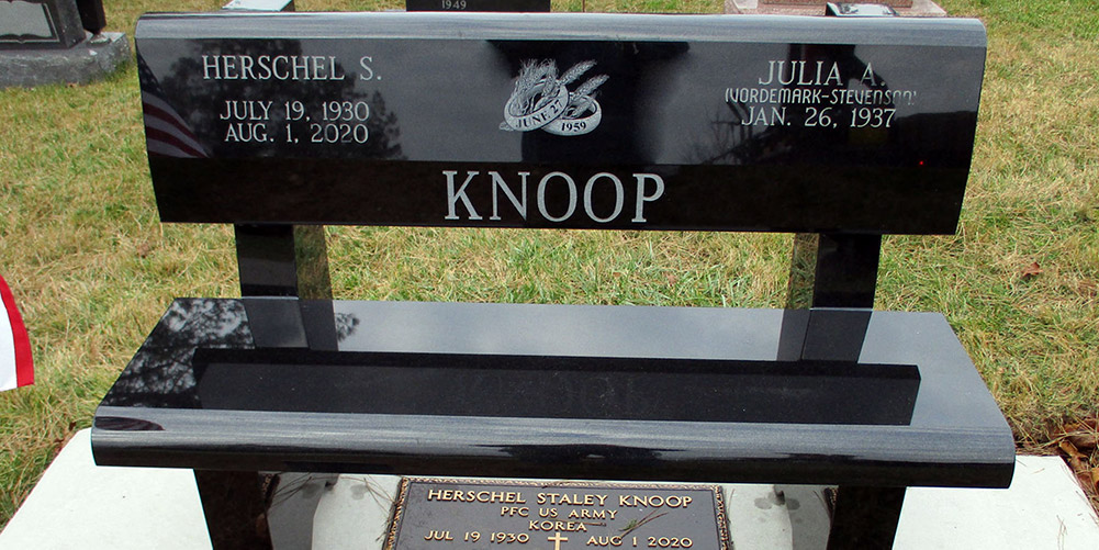 Choices: Granite Bench Memorial... or a Headstone